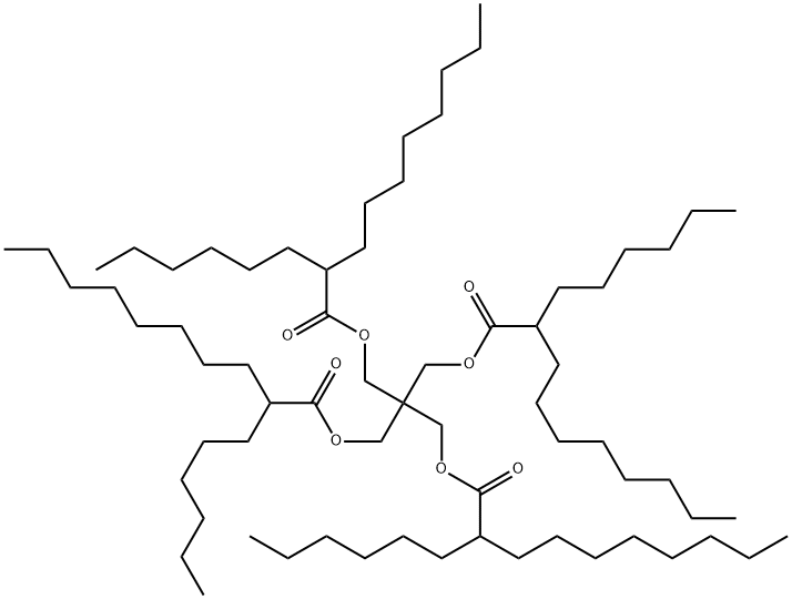 2,2-bis[[(2-hexyl-1-oxodecyl)oxy]methyl]-1,3-propanediyl bis(2-hexyldecanoate) 구조식 이미지