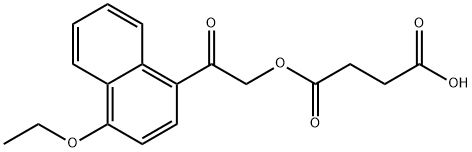 숙신산수소1-(4-에톡시-1-나프틸카르보닐메틸)에스테르 구조식 이미지