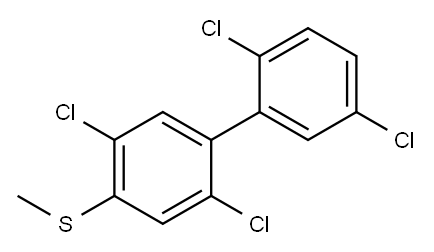 2,5,2',5'-tetrachloro-4-methylthiobiphenyl 구조식 이미지