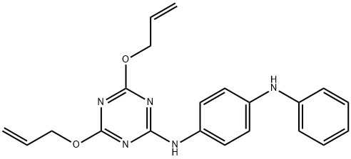 N-[4,6-bis(allyloxy)-1,3,5-triazin-2-yl]-N'-phenylbenzene-1,4-diamine  구조식 이미지