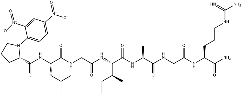 1-(2,4-dinitrophenyl)-L-prolyl-L-leucylglycyl-L-isoleucyl-L-alanylglycyl-L-argininamide Structure