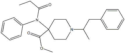 1-(1-Methyl-2-phenylethyl)-4-[(1-oxopropyl)phenylamino]-4-piperidinecarboxylic acid methyl ester 구조식 이미지