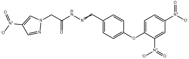 1H-Pyrazole-1-aceticacid,4-nitro-,[[4-(2,4-dinitrophenoxy)phenyl]methylene]hydrazide(9CI) 구조식 이미지