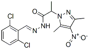 1H-Pyrazole-1-aceticacid,alpha,3,5-trimethyl-4-nitro-,[(2,6-dichlorophenyl)methylene]hydrazide(9CI) Structure