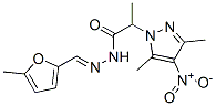 1H-Pyrazole-1-aceticacid,alpha,3,5-trimethyl-4-nitro-,[(5-methyl-2-furanyl)methylene]hydrazide(9CI) 구조식 이미지