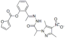 1H-Pyrazole-1-aceticacid,alpha,3,5-trimethyl-4-nitro-,[1-[2-[(2-furanylcarbonyl)oxy]phenyl]ethylidene]hydrazide(9CI) Structure