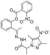 1H-Pyrazole-1-aceticacid,alpha,3,5-trimethyl-4-nitro-,[1-[2-[(2-nitrobenzoyl)oxy]phenyl]ethylidene]hydrazide(9CI) 구조식 이미지