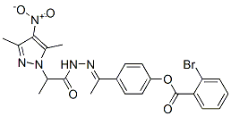 1H-Pyrazole-1-aceticacid,alpha,3,5-trimethyl-4-nitro-,[1-[4-[(2-bromobenzoyl)oxy]phenyl]ethylidene]hydrazide(9CI) 구조식 이미지