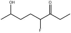 3-Octanone,  4-fluoro-7-hydroxy- 구조식 이미지