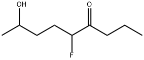 4-Nonanone,  5-fluoro-8-hydroxy- Structure