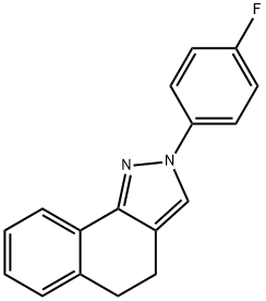 2-(4-플루오로페닐)-4,5-DIHYDRO-2H-BENZO[G]인다졸 구조식 이미지