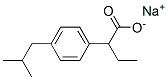 sodium 2-(4-isobutylphenyl)butyrate 구조식 이미지