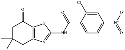 Benzamide, 2-chloro-4-nitro-N-(4,5,6,7-tetrahydro-5,5-dimethyl-7-oxo-2-benzothiazolyl)- (9CI) 구조식 이미지