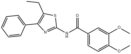 Benzamide, N-(5-ethyl-4-phenyl-2-thiazolyl)-3,4-dimethoxy- (9CI) 구조식 이미지