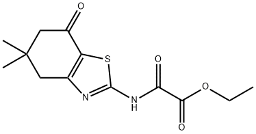 Acetic acid, oxo[(4,5,6,7-tetrahydro-5,5-dimethyl-7-oxo-2-benzothiazolyl)amino]-, ethyl ester (9CI) 구조식 이미지