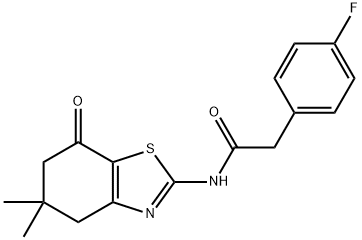 Benzeneacetamide, 4-fluoro-N-(4,5,6,7-tetrahydro-5,5-dimethyl-7-oxo-2-benzothiazolyl)- (9CI) 구조식 이미지