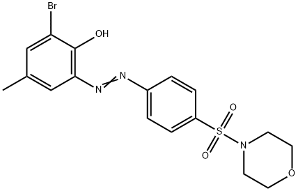 Morpholine, 4-[[4-[(3-bromo-2-hydroxy-5-methylphenyl)azo]phenyl]sulfonyl]- (9CI) 구조식 이미지