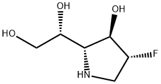 1,2-Ethanediol,1-[(2R,3R,4R)-4-fluoro-3-hydroxy-2-pyrrolidinyl]-,(1R)-(9CI) Structure