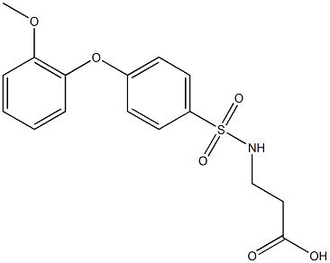 N-[4-(2-Methoxyphenoxy)phenylsulfonyl]-^b-alanine, 96% Structure