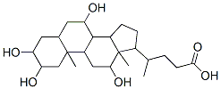 4-(2,3,7,12-tetrahydroxy-10,13-dimethyl-hexadecahydro-cyclopenta[a]phenanthren-17-yl)-pentanoic acid Structure
