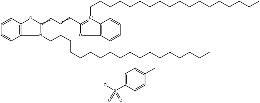 N,N'-DIOCTADECYLOXACARBOCYANINE           P-TOLUENESULFONATE, 99 구조식 이미지