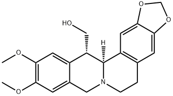 5,8,13,13a-Tetrahydro-10,11-dimethoxy-6H-benzo(g)-1,3-benzodioxolo(5,6 -a)quinolizine-13-methanol cis- Structure