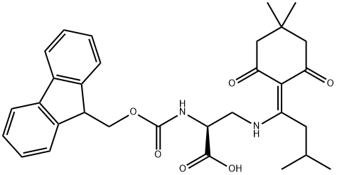 Fmoc-3-[[1-(4,4-Dimethyl-2,6-dioxocyclohexylidene)-3-methylbutyl]amino]-L-alanine 구조식 이미지