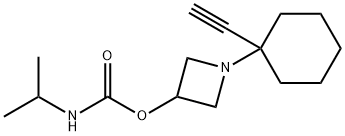 1-Methylethylcarbamic acid 1-(1-ethynylcyclohexyl)-3-azetidinyl ester Structure