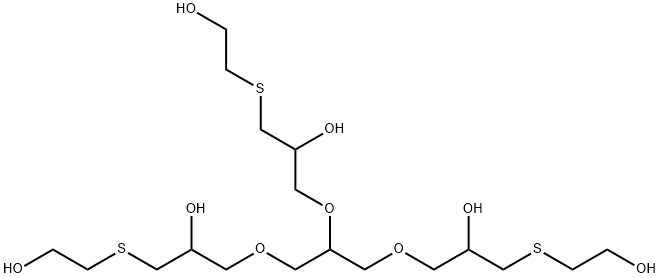 9-[2-hydroxy-3-[(2-hydroxyethyl)thio]propoxy]-7,11-dioxa-3,15-dithiaheptadecane-1,5,13,17-tetrol 구조식 이미지