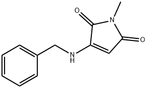 1H-Pyrrole-2,5-dione, 1-methyl-3-[(phenylmethyl)amino]- (9CI) 구조식 이미지