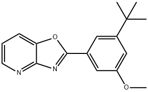 2-(3-(1,1-dimethylethyl))-5-methoxyphenyloxazolo(4,5-b)pyridine Structure