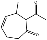 4-Cyclohepten-1-one, 2-acetyl-3-methyl- (9CI) 구조식 이미지