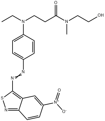 3-[ethyl[4-[(5-nitro-2,1-benzisothiazol-3-yl)azo]phenyl]amino]-N-(2-hydroxyethyl)-N-methylpropionamide 구조식 이미지