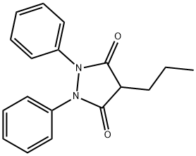 1,2-Diphenyl-4-propyl-3,5-pyrazolidinedione Structure