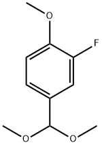 Benzene, 4-(dimethoxymethyl)-2-fluoro-1-methoxy- (9CI) 구조식 이미지