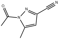 1H-Pyrazole-3-carbonitrile, 1-acetyl-5-methyl- (9CI) Structure