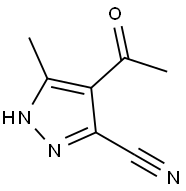 1H-Pyrazole-3-carbonitrile, 4-acetyl-5-methyl- (9CI) Structure