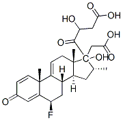 6beta-fluoro-17,21-dihydroxy-16alpha-methylpregna-1,4,9(11)-triene-3,20-dione 17,21-di(acetate) 구조식 이미지