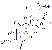 9,11beta-dichloro-6beta-fluoro-17,21-dihydroxy-16alpha-methylpregna-1,4-diene-3,20-dione 17,21-di(acetate) 구조식 이미지