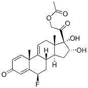 6beta-fluoro-16alpha,17,21-trihydroxypregna-1,4,9(11)-triene-3,20-dione 21-acetate  구조식 이미지