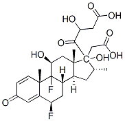 6beta,9-difluoro-11beta,17,21-trihydroxy-16alpha-methylpregna-1,4-diene-3,20-dione 17,21-di(acetate) 구조식 이미지