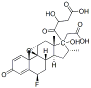 9beta,11alpha-epoxy-6beta-fluoro-17,21-dihydroxy-16alpha-methylpregna-1,4-diene-3,20-dione 17,21-di(acetate) Structure