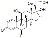 9-bromo-6beta-fluoro-11beta,17,21-trihydroxy-16alpha-methylpregna-1,4-diene-3,20-dione 구조식 이미지