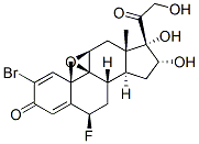 2-bromo-9beta,11beta-epoxy-6beta-fluoro-16alpha,17,21-trihydroxypregna-1,4-diene-3,20-dione 구조식 이미지