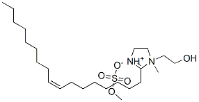 (Z)-2-(8-heptadecenyl)-4,5-dihydro-1-(2-hydroxyethyl)-1-methyl-1H-imidazolium methyl sulphate 구조식 이미지