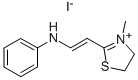 2-(BETA-ANILINO)VINYL-3-METHYL THIAZOLIUM IODIDE Structure