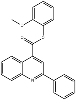 2-PHENYL-QUINOLINE-4-CARBOXYLIC ACID 2-METHOXY-PHENYL ESTER 구조식 이미지