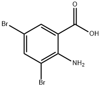 2-Amino-3,5-dibromobenzoic acid 구조식 이미지