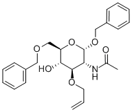 BENZYL 2-ACETAMIDO-3-O-ALLYL-6-O-BENZYL-2-DEOXY-ALPHA-D-GLUCOPYRANOSIDE 구조식 이미지