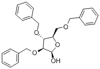 2,3,5-TRI-O-BENZYL-BETA-D-ARABINOFURANOSE 구조식 이미지